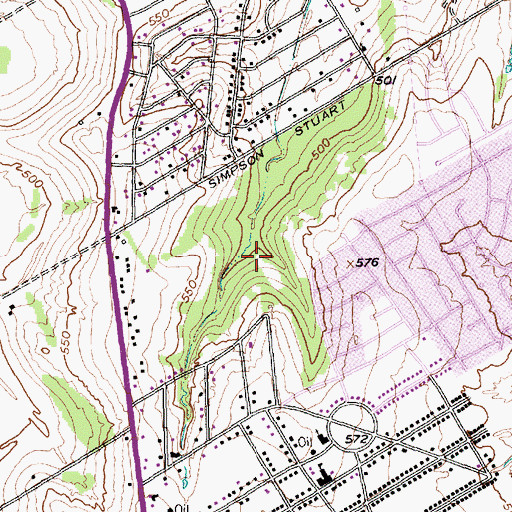 Topographic Map of Alta Mesa Park, TX