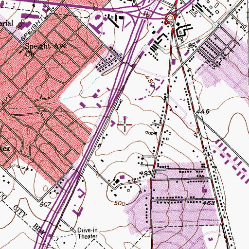 Topographic Map of Alta Vista Park, TX
