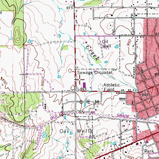 Topographic Map of American Legion Park, TX