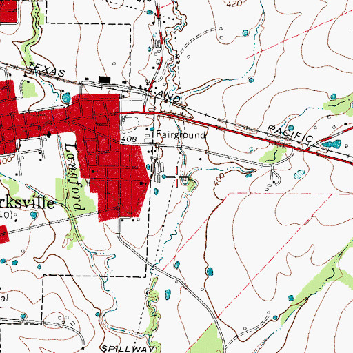 Topographic Map of American Legion Park, TX