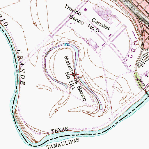 Topographic Map of Amigoland Theme Park, TX