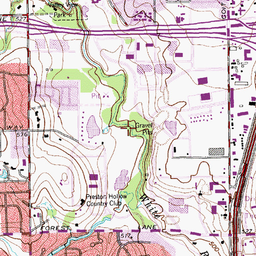 Topographic Map of Anderson Bonner Park, TX
