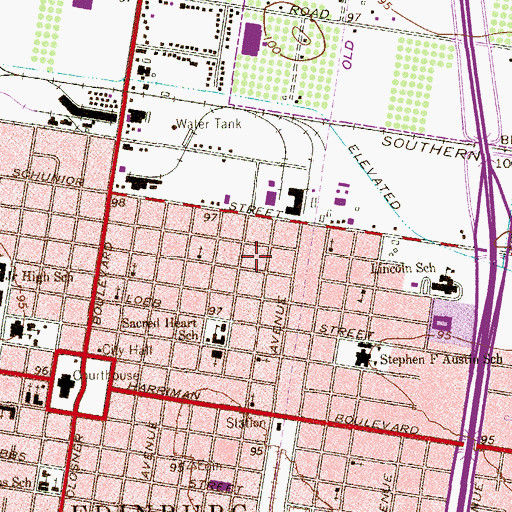 Topographic Map of Apollo Park, TX