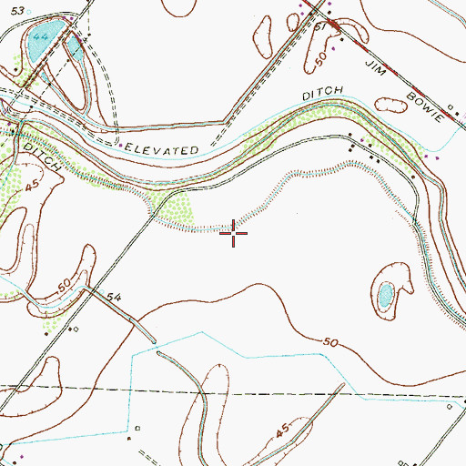 Topographic Map of Las Palomas Wildlife Management Area - Tucker Unit, TX