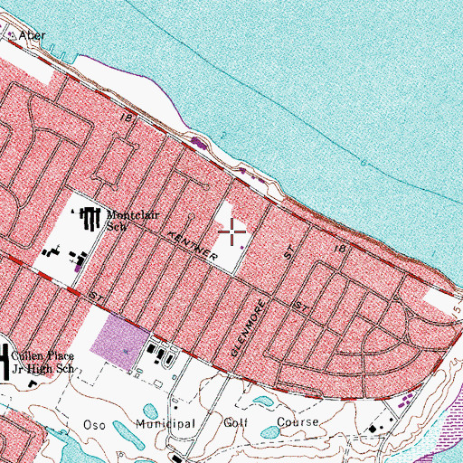 Topographic Map of Lee Manor Park, TX
