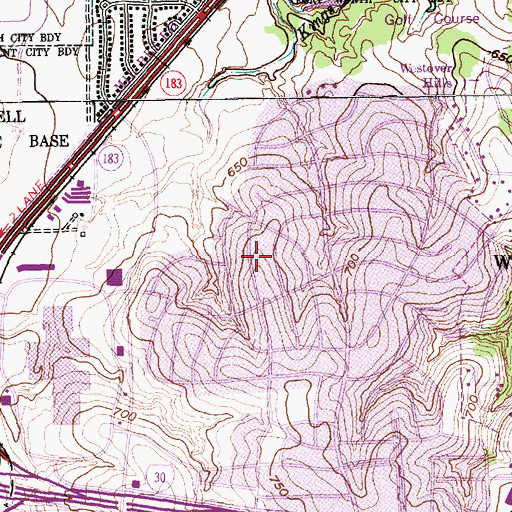 Topographic Map of Leonard Park, TX