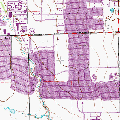 Topographic Map of Liberty Park, TX