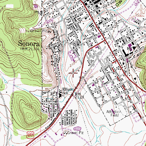 Topographic Map of Liberty Park, TX