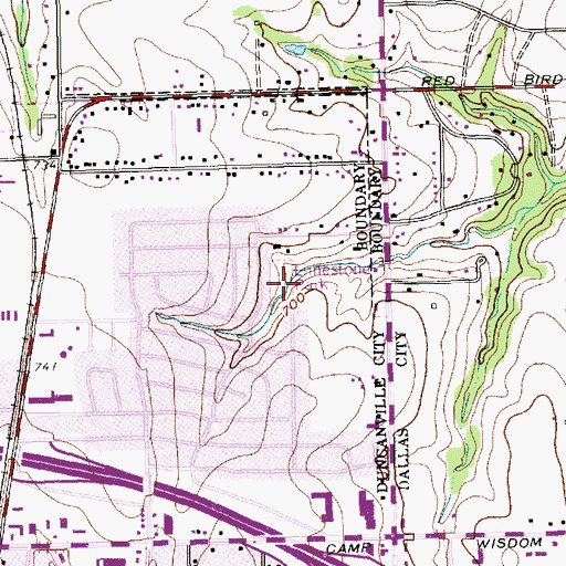 Topographic Map of Limestone Park, TX