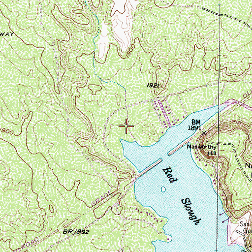Topographic Map of Lincoln Park, TX