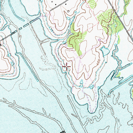 Topographic Map of Little Mustang Creek Park, TX