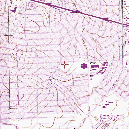 Topographic Map of Little People Park, TX