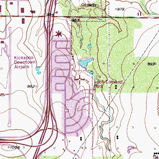 Topographic Map of Loch Lomond Park, TX