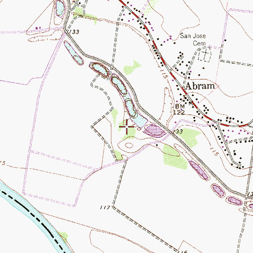 Topographic Map of Las Palomas Wildlife Management Area - Kiskadee Unit, TX