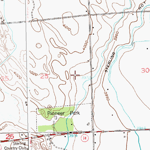 Topographic Map of Springdale Ditch, CO