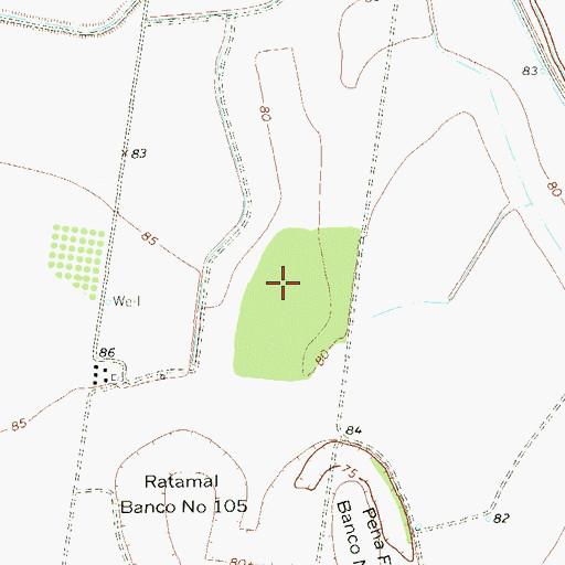 Topographic Map of Las Palomas Wildlife Management Area - McManus Unit, TX