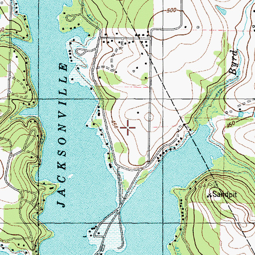 Topographic Map of Lake Jacksonville Park, TX