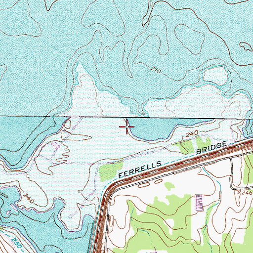 Topographic Map of Lakeside Park, TX