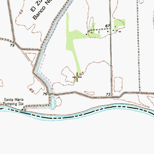 Topographic Map of Las Palomas Wildlife Management Area - Anacua Unit, TX