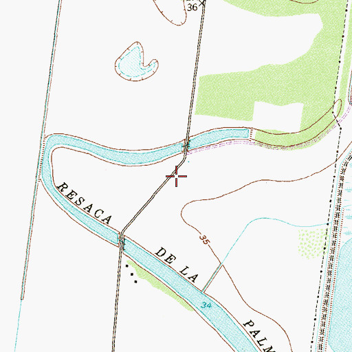 Topographic Map of Las Palomas Wildlife Management Area - Brasil Unit, TX