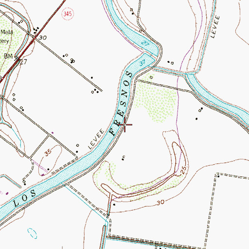 Topographic Map of Las Palomas Wildlife Management Area - Carricitos Unit, TX