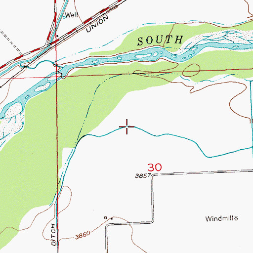Topographic Map of Farmers Ditch, CO