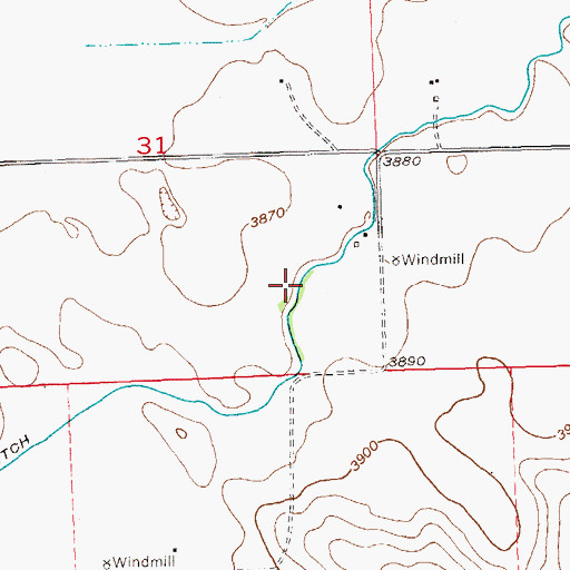 Topographic Map of Bravo Ditch, CO