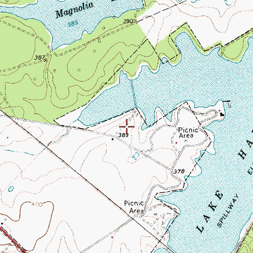Topographic Map of Lake Halbert Park, TX
