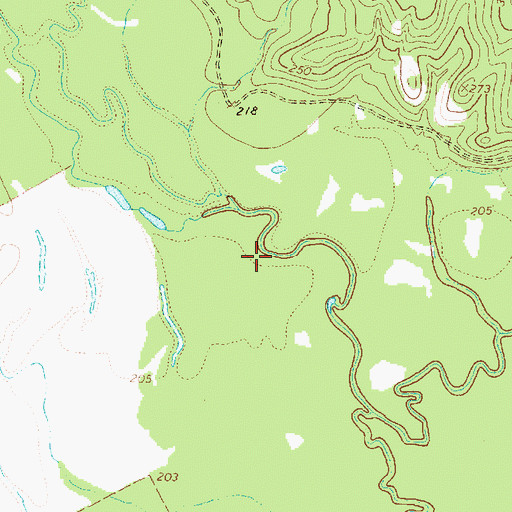 Topographic Map of Keechi Creek Wildlife Management Area, TX