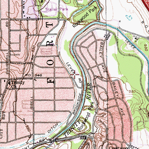 Topographic Map of Kelly Park, TX