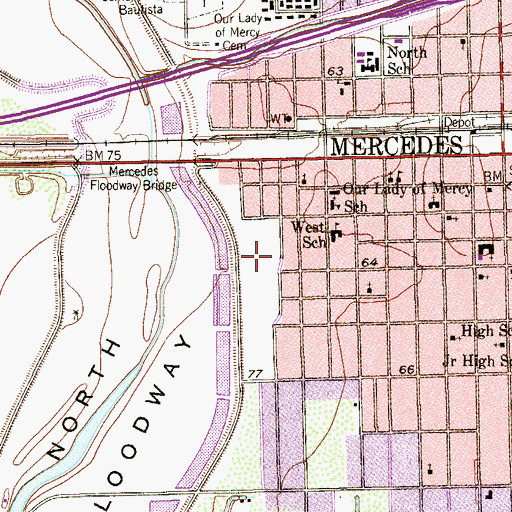 Topographic Map of Kennedy Park, TX