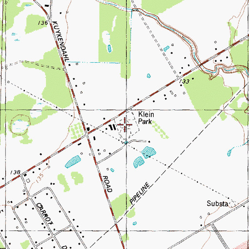 Topographic Map of Kiein Park, TX