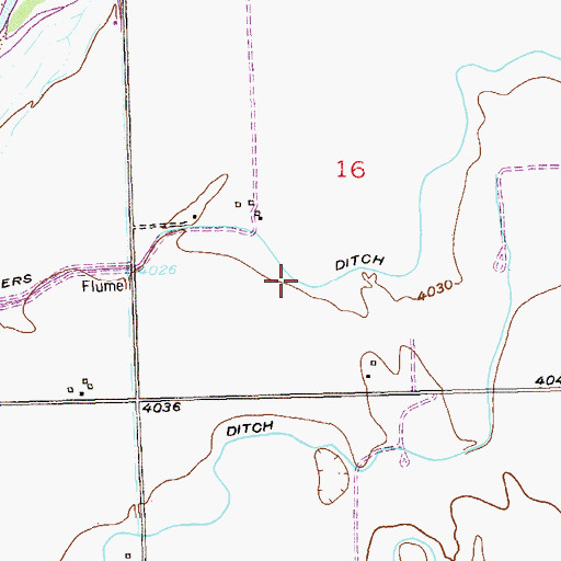 Topographic Map of Davis Brothers Ditch, CO