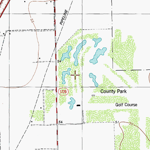 Topographic Map of Kleberg County Park, TX