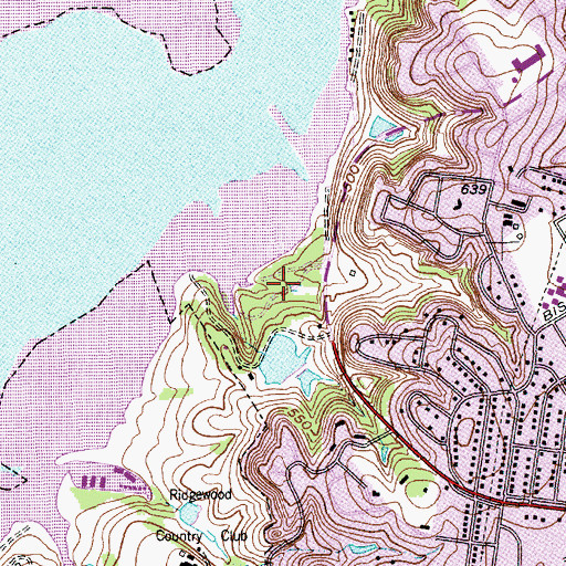 Topographic Map of Koehne Park, TX