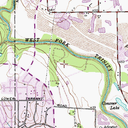 Topographic Map of L T V Park, TX