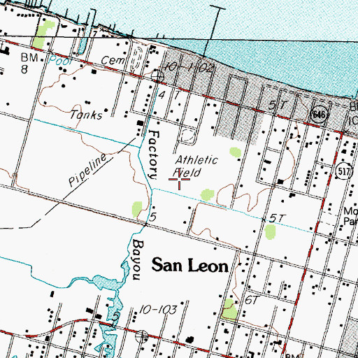 Topographic Map of La Salle Park, TX