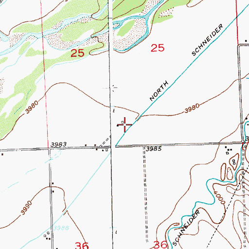 Topographic Map of North Schneider Ditch, CO