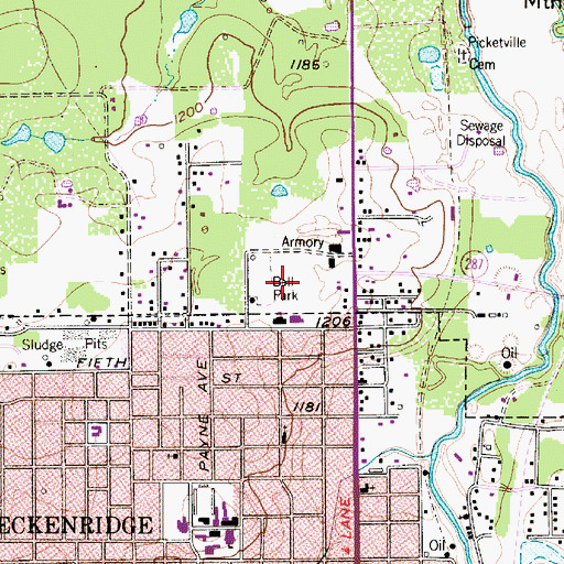 Topographic Map of Joe K Boyce Park, TX