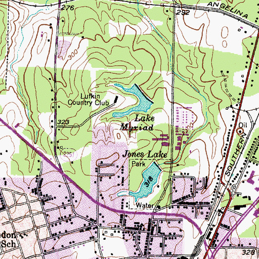 Topographic Map of Jones Park, TX