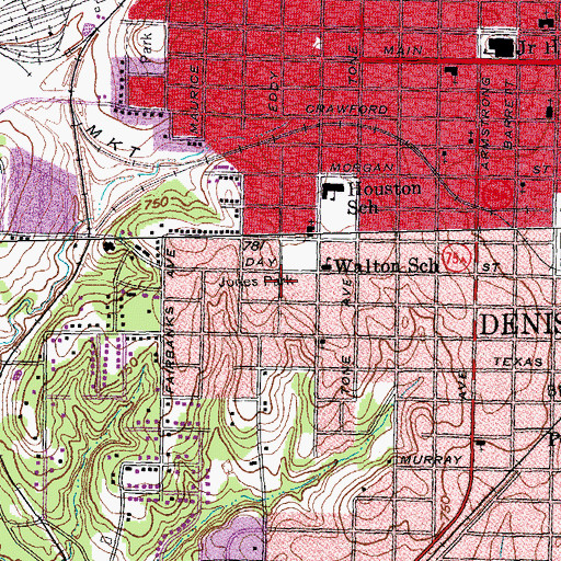 Topographic Map of Jones Park, TX