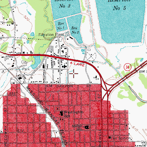 Topographic Map of Jones Park, TX