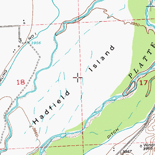 Topographic Map of Hadfield Island, CO