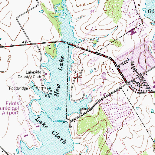 Topographic Map of Kachine Prairie Park, TX