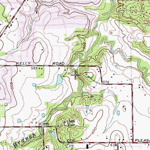 Topographic Map of Jake Langston Park, TX
