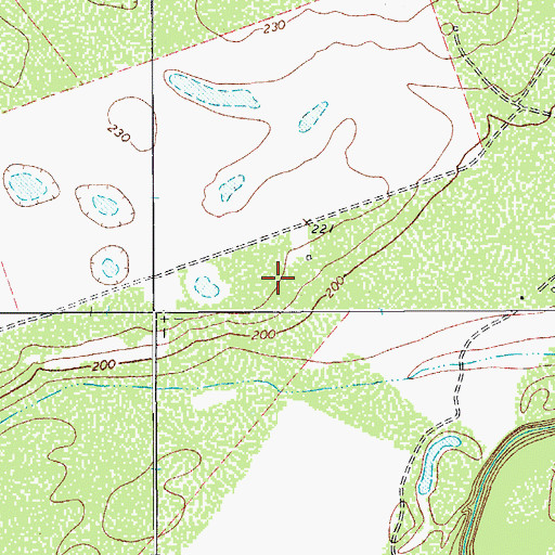 Topographic Map of James E Daughtrey Wildlife Management Area, TX