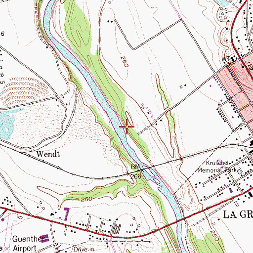 Topographic Map of Jaycee Park, TX