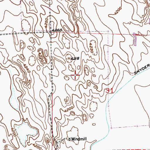 Topographic Map of Snyder Canal, CO