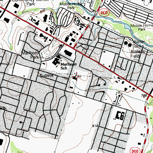 Topographic Map of Jefferies Park, TX