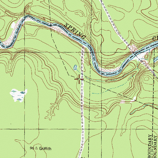 Topographic Map of Jesse H Jones County Park, TX